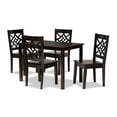 thumbnail image 2 of Baxton Studio Nicolette Modern and Contemporary Dark Brown Finished Wood 5-Piece Dining Set, 2 of 7