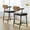 Retro color, variant on 2 PACK Bar Stools with Arms, 26" Counter Height Barstools Set with Wood Back & Footrest, 2-Piece Modern Metal Bar Stools, Wide Seat for Counter Bar