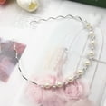 thumbnail image 4 of Grofry Headband Korean Fashion Rhinestone Faux Pearl Wave Pattern Hairpin Hair Band Headband, 4 of 8
