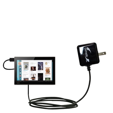 Gomadic Intelligent Compact AC Home Wall Charger suitable for the Kobo Arc 10 HD - High output power with a convenient, foldable plug design - Uses Ti