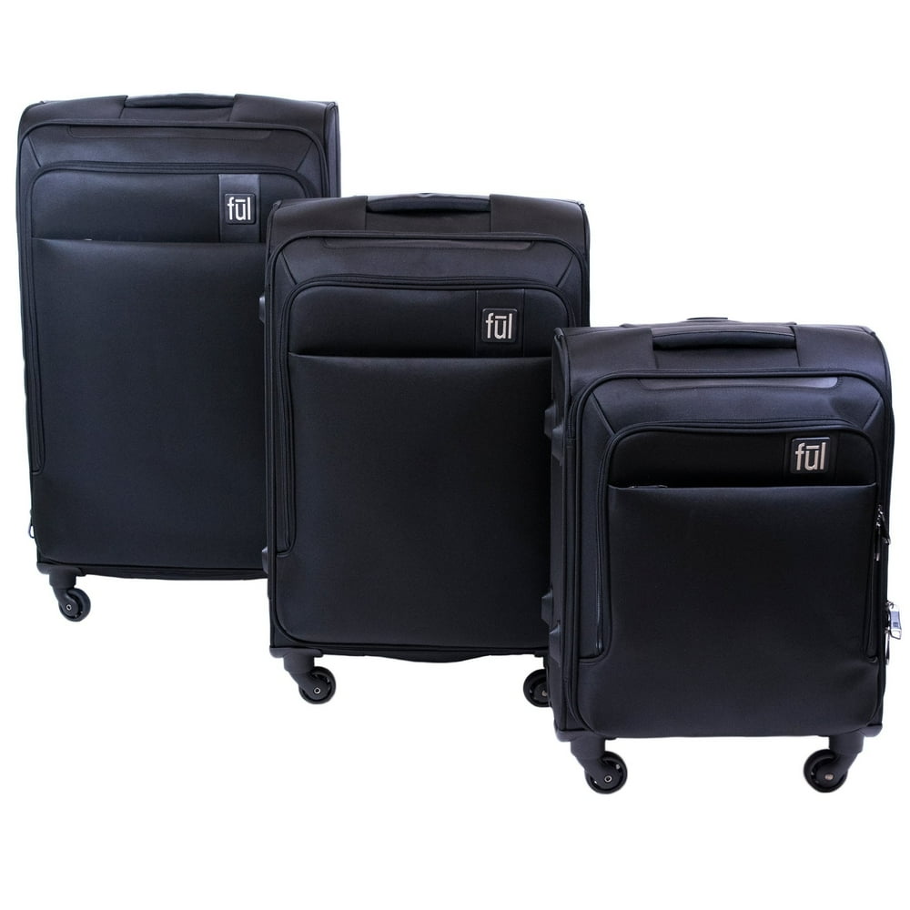 ful FUL Flemington Soft Sided 3 Piece Luggage Set, 21, 25, and 29in