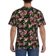thumbnail image 2 of Rocae Rose Flowers for Men's Moisture-Wicking Crew Tee - T-Shirt for Sports, Outdoor Activities, and Casual WearLarge, 2 of 9