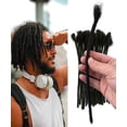 thumbnail image 1 of ADIASAI 0,4 cm y 0,6 cm de ancho, 4-16 pulgadas, 10-100 opciones de hebras, extensiones de rastas de cabello humano para hombres, mujeres, niños, extensiones de cabello humano hechas a mano con ag, 1 of 5