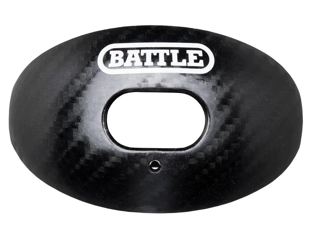 Battle Sports Science Chrome Oxygen Lip Protector Mouthguard with Strap 