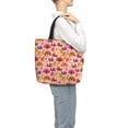 thumbnail image 3 of Defioc Happy Thanksgiving Turkey Pattern Tote Bag for Women,Large Capacity Tote Bag with Zipper Casual Shoulder Handbags Shopping Bag, 3 of 8