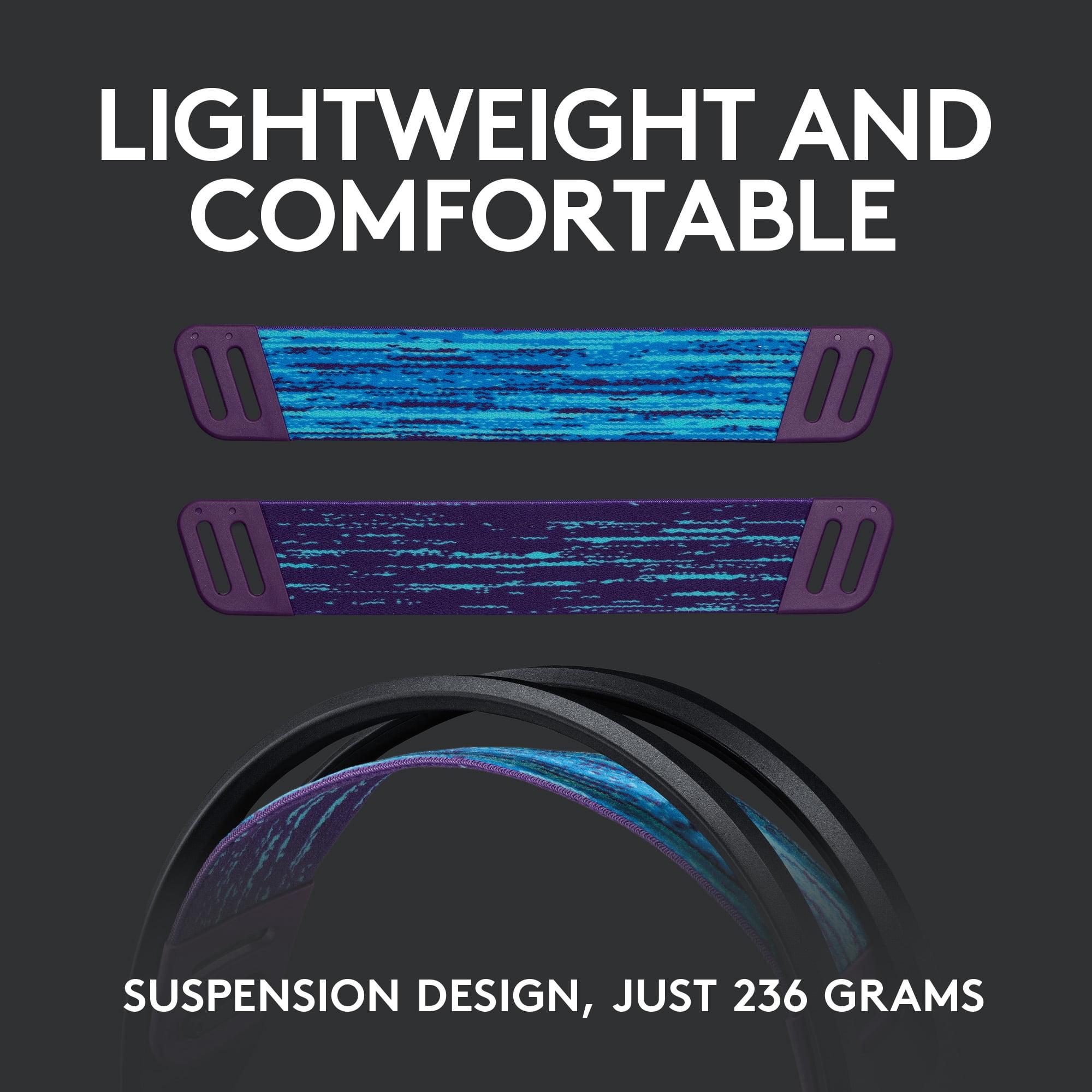 Logitech G535 LIGHTSPEED Wireless Gaming Headset - Lightweight on-ear headphones, compatible with PC, PS4, PS5, Black