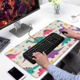 thumbnail image 2 of Long Mouse Pads for Desk,Colorful Dinosaur and Tropical Pattern Desk Mats on Top Of Desks, Desk Mouse Pad Extra Large with 3mm Non-Slip Base and Stitched Edge for Gaming,Office,Work,Home 31.5"x15.7", 2 of 6