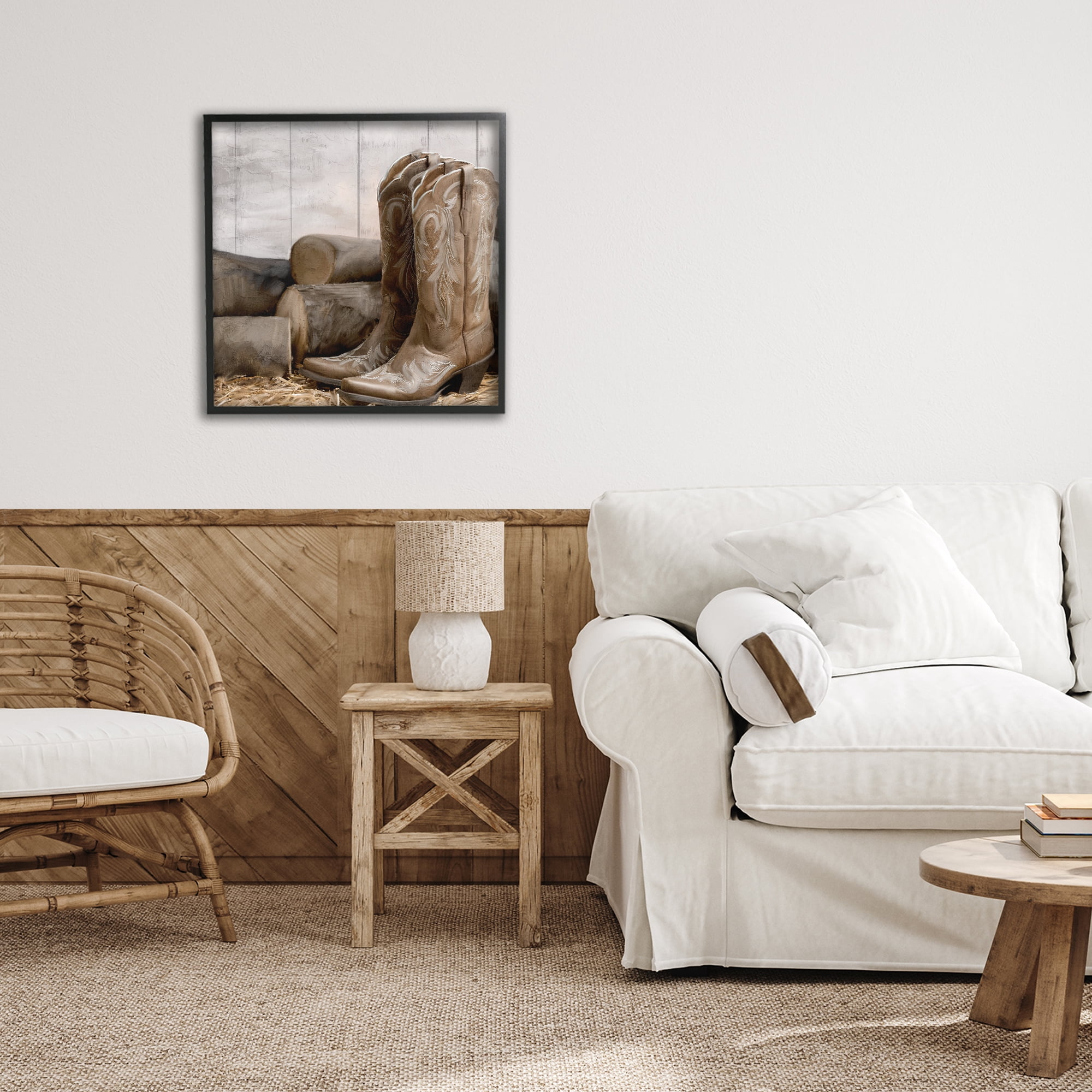 Stupell Industries Kick Off Your Boots Black Framed Giclee Art, design by Kim Allen