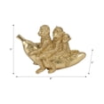 thumbnail image 4 of Three Monkeys on Banana Figurine for Home Decor - Animal Sculpture for Bathroom, Office, and Living Room Accent - Playful Ornaments for Shelf or Coffee Table Display - 5", Gold & Metallic, 4 of 13