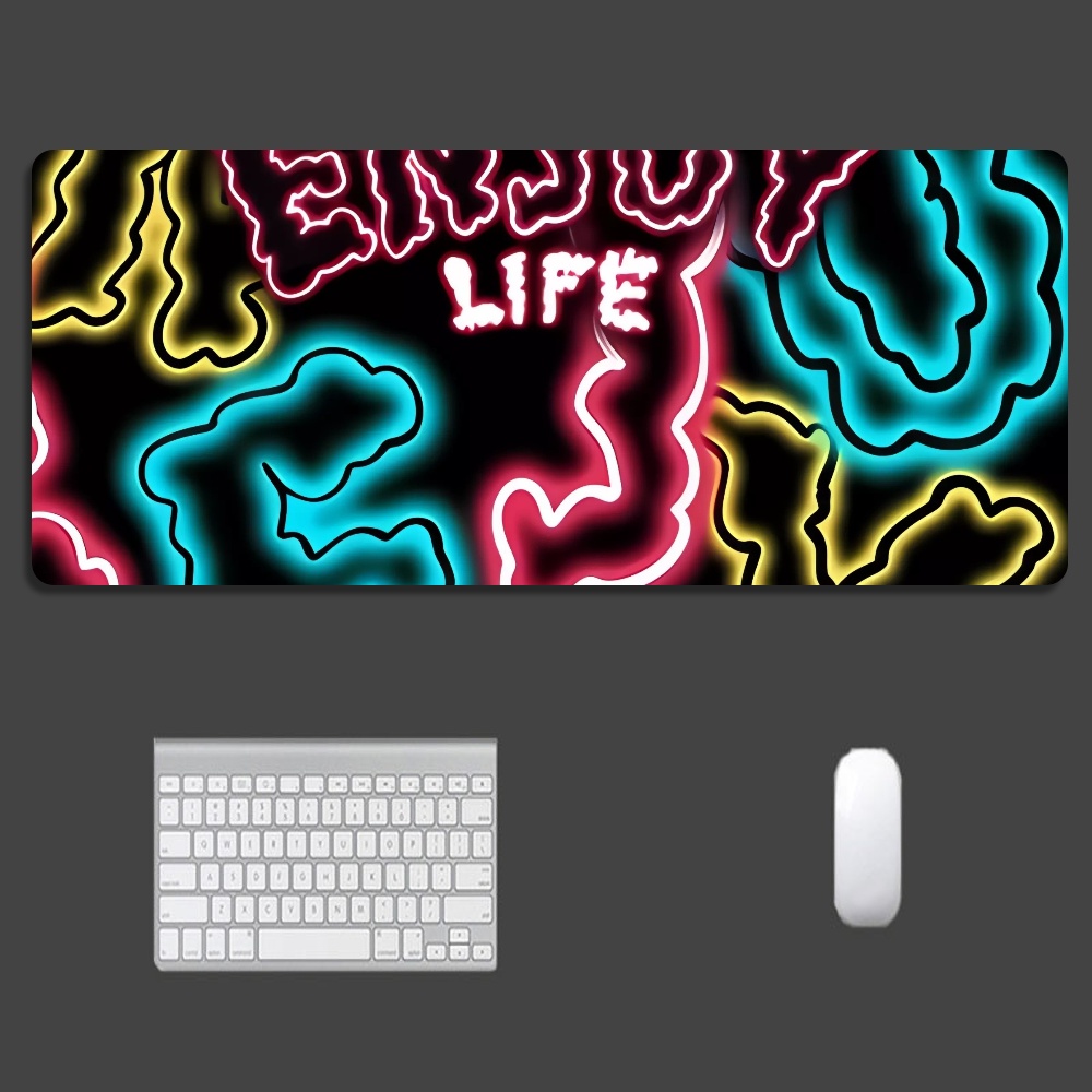 FHENF Large Mouse Pad Portable Rubber AntiFraying Stitched Edges for Office Home Laptop PC