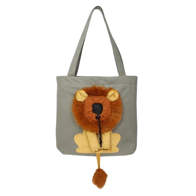 Transportador de mascotas Billuyoard Bolsa de hombro Cordón Gato Perro Gris oscuro S