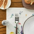 Sm)e Watercolor Floral Lavender Tulip Spring Placemats for Dining