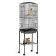 thumbnail image 1 of PawHut 62" Bird Cage Budgie Cage with Wheels, Detachable Stand, Storage, Black, 1 of 10