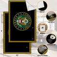 thumbnail image 3 of Ottomanson US ARMY Logo Non-Slip Rubberback 3x5 Machine Washable Area Rug, 3'3" x 5', Black/Yellow, 3 of 8