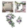 thumbnail image 4 of Plantas de decoración artificial Colcomx hojas violeta arco flores, 4 of 7