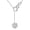 Rose-3, variant on Rose Necklace Sterling Silver Rose Infinity Larait Bar Y Lariat Long Chain Pendant Flower Anniversary Jewelry Gifts for Women