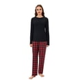 thumbnail image 2 of RUINIXCW Christmas Pajamas for Family Matching Pajamas Set Xmas Jammies Holiday Outfit for Couples Women Men PJS Set Plaid Sleepwear Loungewear, 2 of 10