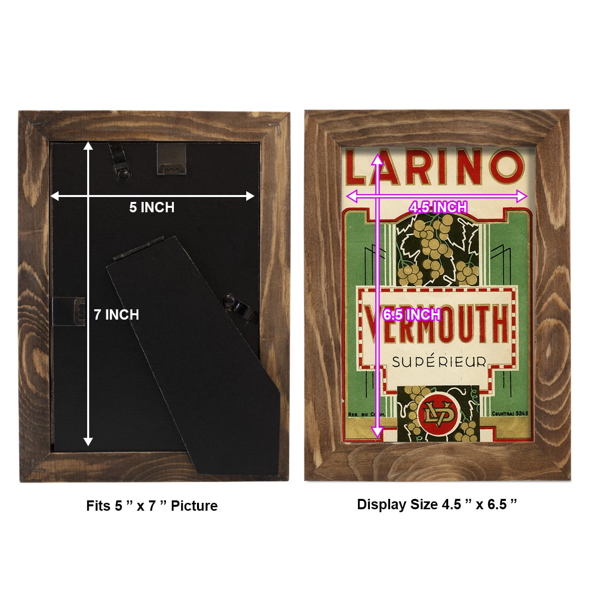 Larino Vermouth -Framed Print w/glass-Walnut