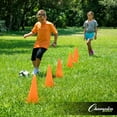 thumbnail image 4 of Champion Sports High Visibility Plastic Cone for Athletics and Social Distancing, Fluorescent Orange, 15 Inch, 4 of 5