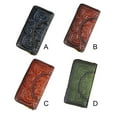 thumbnail image 3 of Qarigey Cartera de cuero genuino para mujer, monedero largo, Vintage, hecho a mano, con flores en relieve, para teléfono, tarjetero para Type3 NO3, 3 of 6