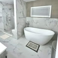 thumbnail image 4 of The Tile Life Adonis Pure 24" x 48" White Satin Porcelain Floor and Wall Tile, Case (2 Tiles), 4 of 13