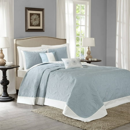 Blue Clark Bedspread Set (Queen) 5pc