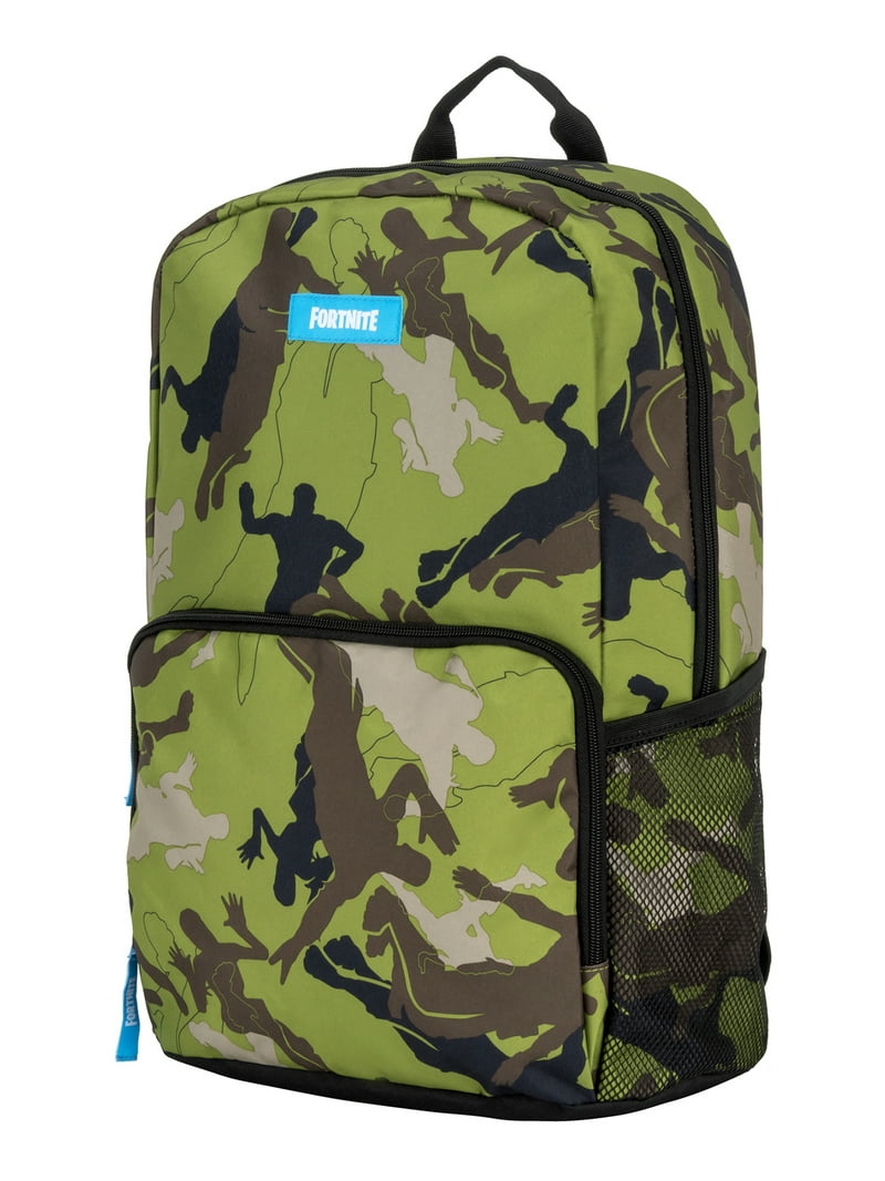Fortnite Unisex Amplify Green Camouflage Backpack with Side