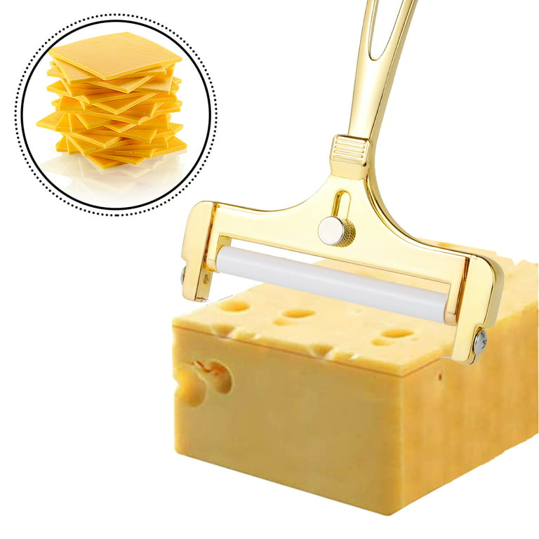 HCQXNSL Gold Wire Cheese Slicer Stainless Steel Thickness Adjustable Wire  Cheese Cutter Kitchen Cooking Tool for Home Kitchen Restaurant Soft