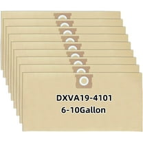 9 Pack DXVA19-4101 Disposable Filter Bags Replacement for DeWalt DXVA19-4101 Dust Bag ,FIT: DEWALT 6 to 10 Gallon Wet/Dry Vacs