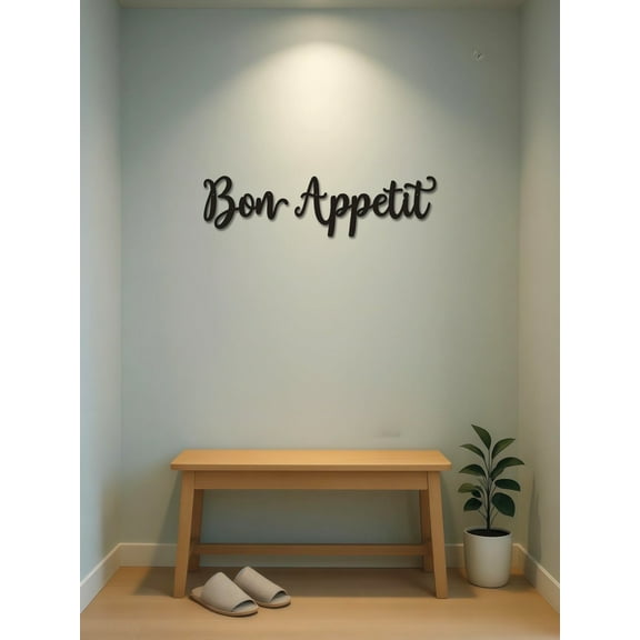 2pc Farmhouse Kitchen Wall Art,Appetit Wall Décor Bon Appetit Metal Wall Sign