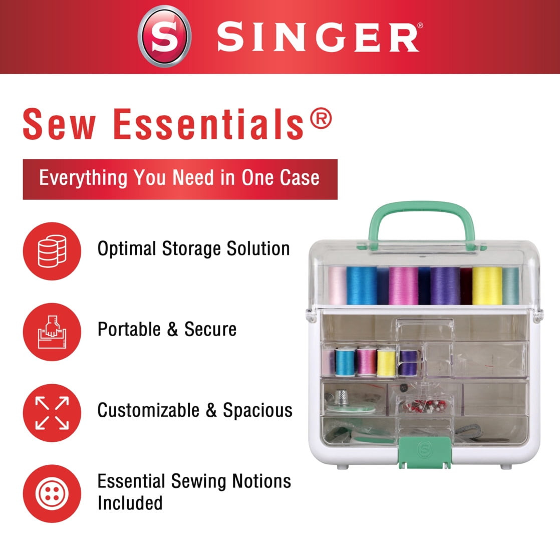 SINGER Sewing Kit with Storage Case, 224 Pcs Finland Ubuy