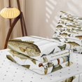 thumbnail image 5 of Manfei Vintage Fishing Zipper Queen Comforter Set with Fitted Sheet and 2 Pillowcases, Freshwater Fish Zipper Bedding Set, White Beige, Reversible, 4-Piece, 5 of 7