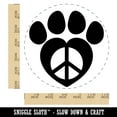 thumbnail image 2 of Paw Print Dog Cat Heart Peace Sign Self-Inking Rubber Stamp Ink Stamper - Red Ink - Large 1-1/2 Inch, 2 of 7