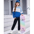 thumbnail image 3 of Arshiner Girls Color Block Hoodies Colorblock Sweatshirt Fall Hooded Sweatshirts Hoodies for Teen Girls with Pockets, 3 of 6