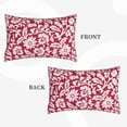 thumbnail image 4 of Daiia Red Flowers Bedding Waterproof Pillow Protector Zippered Queen – Bed Bug Proof Pillow Encasement-16"x24", 4 of 9