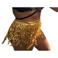 thumbnail image 1 of Jupe Ventre Femme à Franges Pailletées Mini Jupe avec Bretelles Ajustables pour Danse Performance Rave Fête, 1 of 7