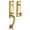 Unlacquered Brass, variant on Baldwin 85355.Lent Stonegate Left Handed One Piece Single Cylinder Keyed Entry Handleset -