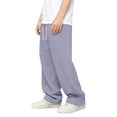 thumbnail image 4 of Open Bottom Active Sweatpants Boys Soft Fleece Cotton Blend Pull On Straight Leg Sweats 3-15Y, Light Purple, 4 of 9