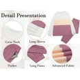 thumbnail image 5 of Fantaslook Womens Color Block Pajamas Crewneck Long Sleeve Lounge Sets Casual Jogger Outfits with Pockets, 5 of 7
