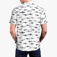 thumbnail image 5 of Vsdgher Party Shark Cute Print Men's Short Sleeve Stretch Polo Shirt, Moisture-Wicking Performance Polo Shirt, 5 of 8