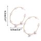thumbnail image 3 of Pendientes pequeños de aro grande con perlas, finos y colgantes, dorados y plateados, elegantes, para mujer, accesorios de boda, joyería, 3 of 8