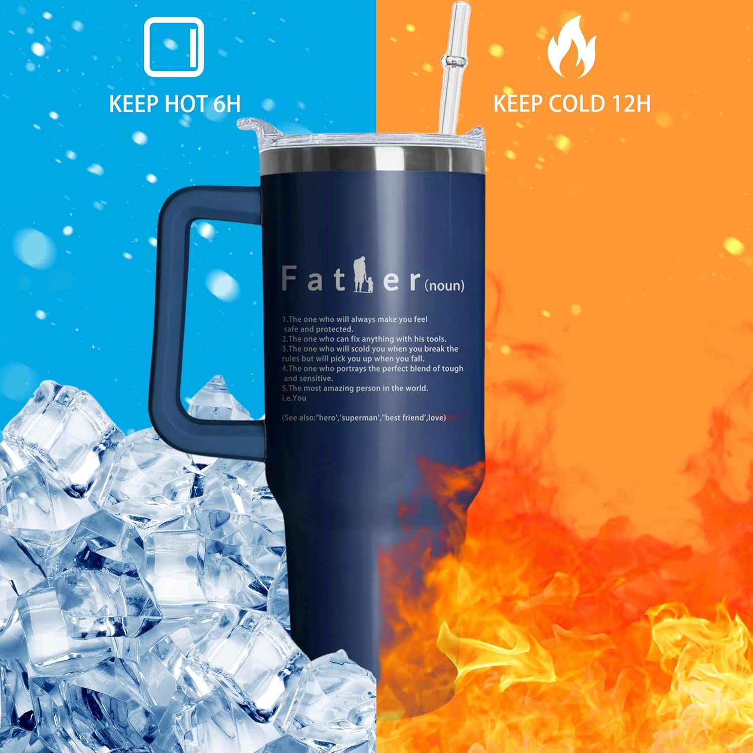 Nana Tumbler 40oz - Grandmother Gift - Insulated Stainless Steel Travel Mug - Mother's Day, Birthday Present