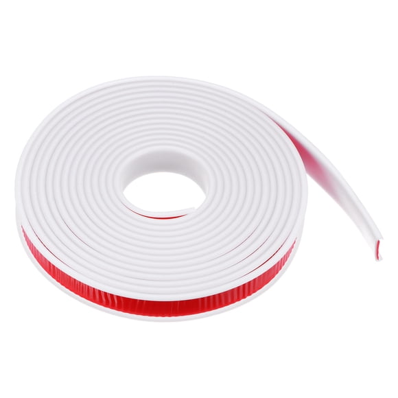 Uxcell U-Shape Edge Banding 25/32" x 19.7ft (20mm x 6M) Self Adhesive TPE Flexible Veneer Tape Soft Edge Strip Protector for Furniture Cabinet Table Protection Repair, White