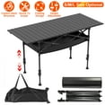 thumbnail image 6 of Foldable Camping Table TeqHome 55lbs Max Load Roll-Up Camping Table with Storage Net for Outdoor Camping BBQ Picnic 5-6 Person Black L, 6 of 8