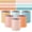 Boho Groovy, variant on Konexial Bulletin Board Borders Scalloped Trim,Fall Orange Series,196.8 Ft