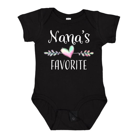 Inktastic Nana's Favorite- Heart Grandchild Boys or Girls Baby Bodysuit