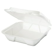 Genpak Snap It 1-Compartment White Foam Containers, 100 count, (Pack of 2)