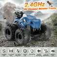 thumbnail image 4 of UUGEE Remote Control Dinosaur Car Toys for Boys, 2.4GHz RC Monster Trucks for Boy with Spray, Light & Sound, 360° Rotating All Terrain RC Cars Toys Christmas Gift for 3 4 5 6 7 8 Kids - Blue, 4 of 8