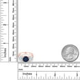 thumbnail image 4 of Gem Stone King 3.96 Ct Round Blue Sapphire Sky Blue Aquamarine 18K Rose Gold Plated Silver Ring (Size 7), 4 of 5