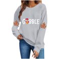 thumbnail image 4 of Vynhevius Women's Thanksgiving Sweatshirt Crew Neck Long Sleeve Loose Casual Pullover Top, 4 of 6